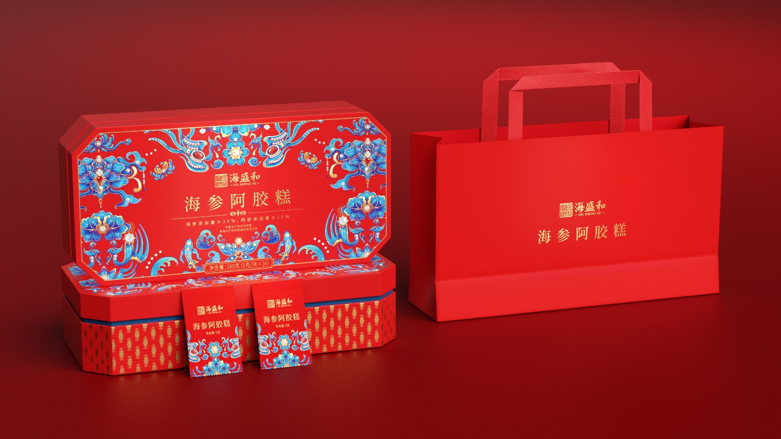 北京西林X海盛和海參阿膠糕禮盒包裝設(shè)計(jì) 北京西林X海盛和海參阿膠糕禮盒包裝設(shè)計(jì)